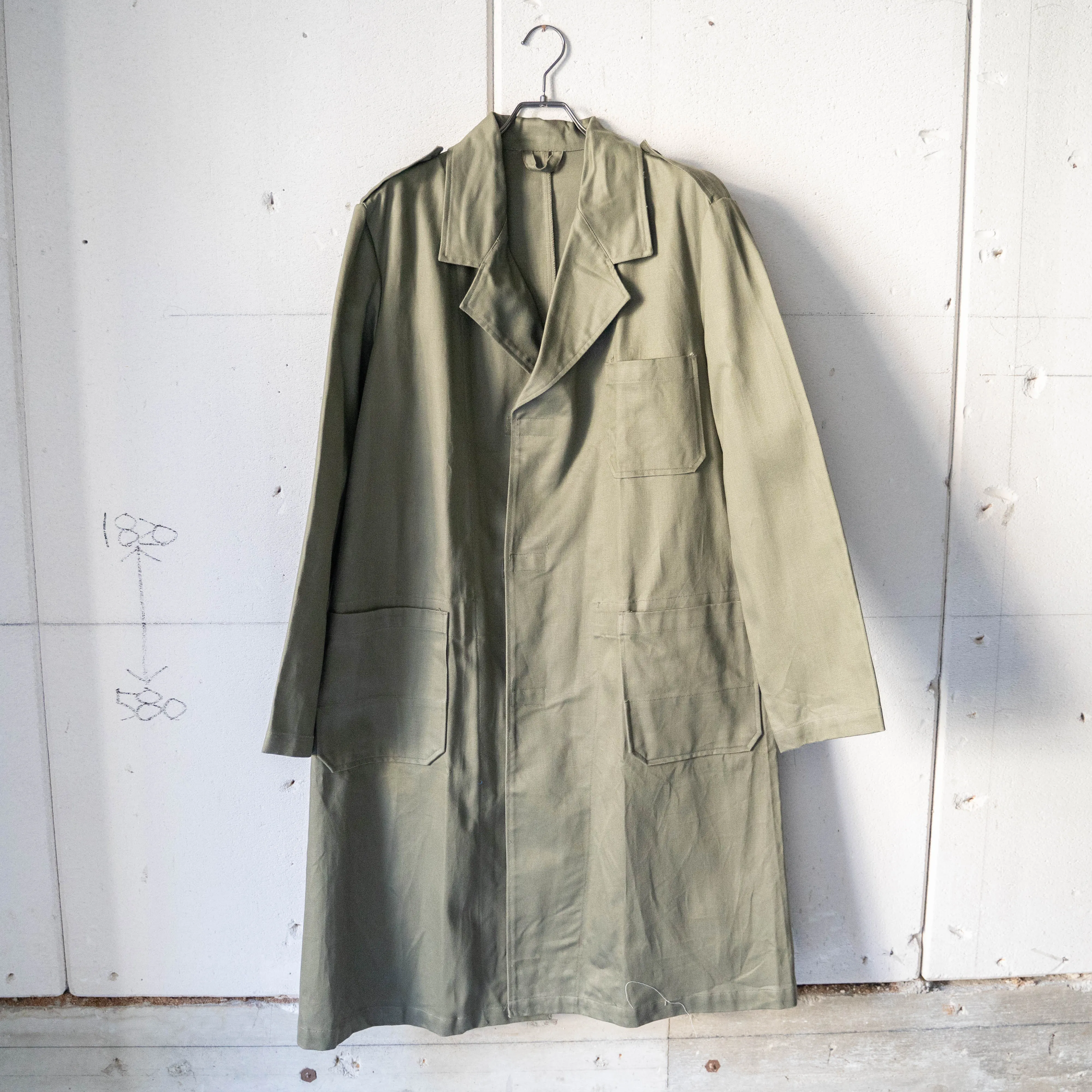 1970-90s Dutch military cotton work coat "dead stock"