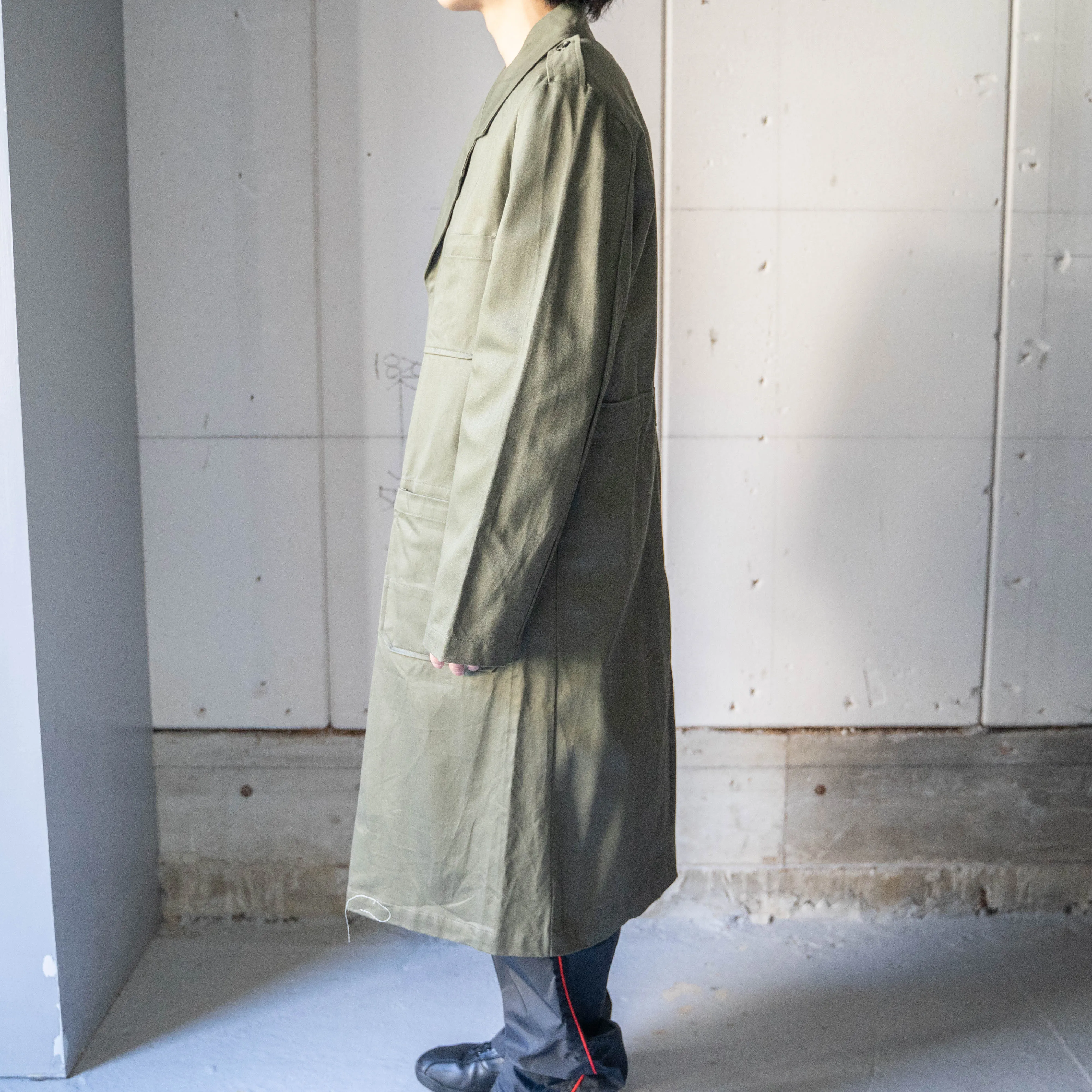 1970-90s Dutch military cotton work coat "dead stock"