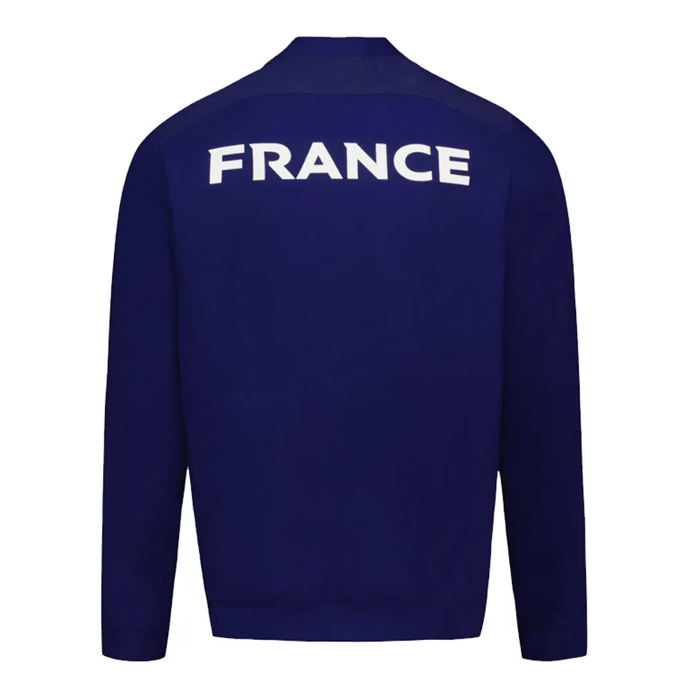 2023-2024 France Rugby Zipped Sweatshirt (Blue)