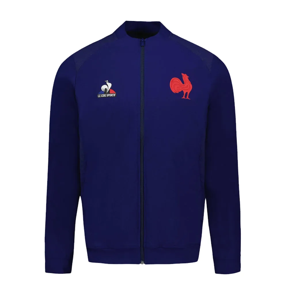 2023-2024 France Rugby Zipped Sweatshirt (Blue)