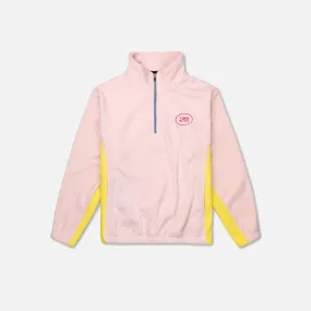 7 Days Active Fleece Pullover Half Zip - Light Pink / Yellow