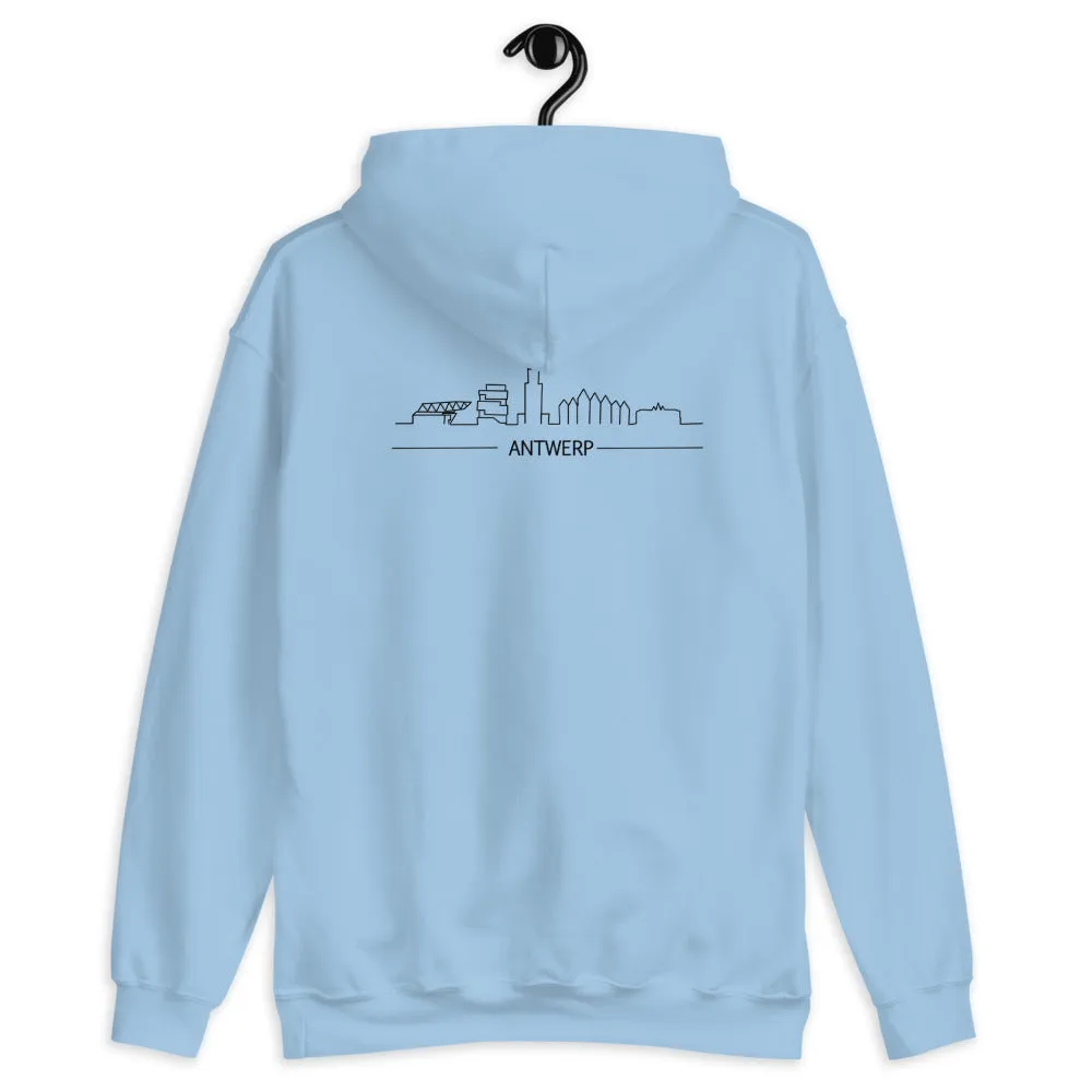 Antwerp Skyline Back Hoodie