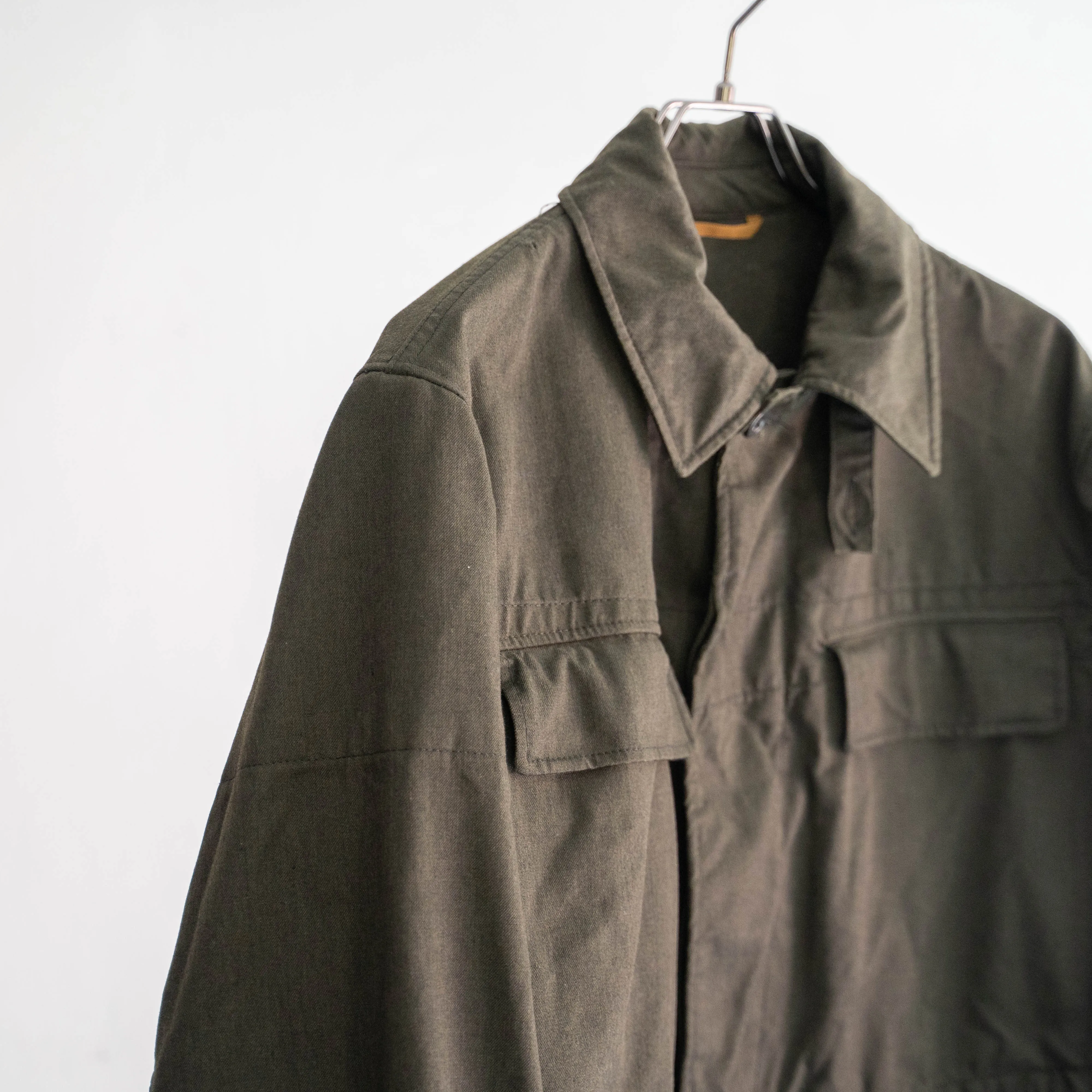 around 1970s Czech military field jacket 'dead stock' -black dyed & without epaulette-