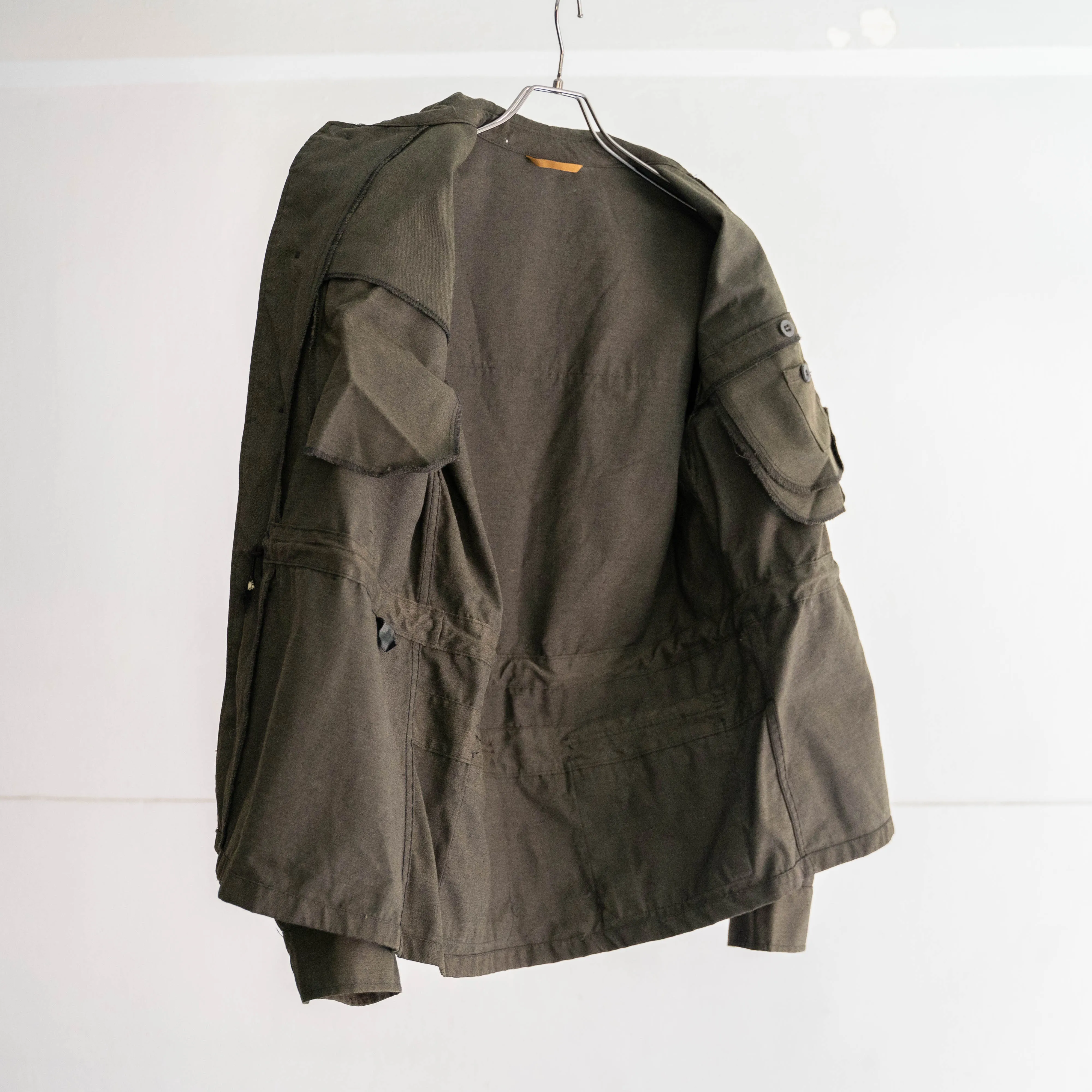 around 1970s Czech military field jacket 'dead stock' -black dyed & without epaulette-