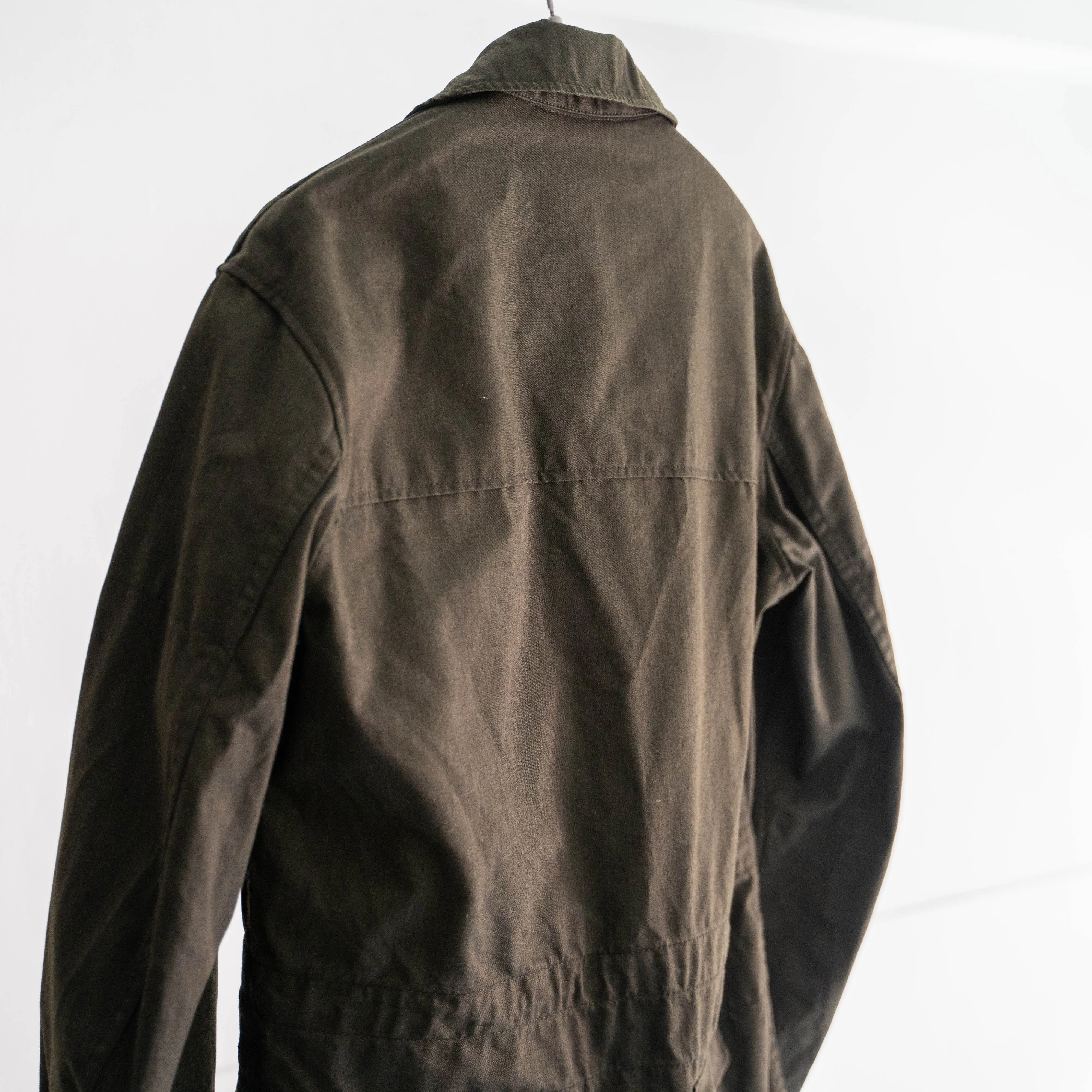 around 1970s Czech military field jacket 'dead stock' -black dyed & without epaulette-