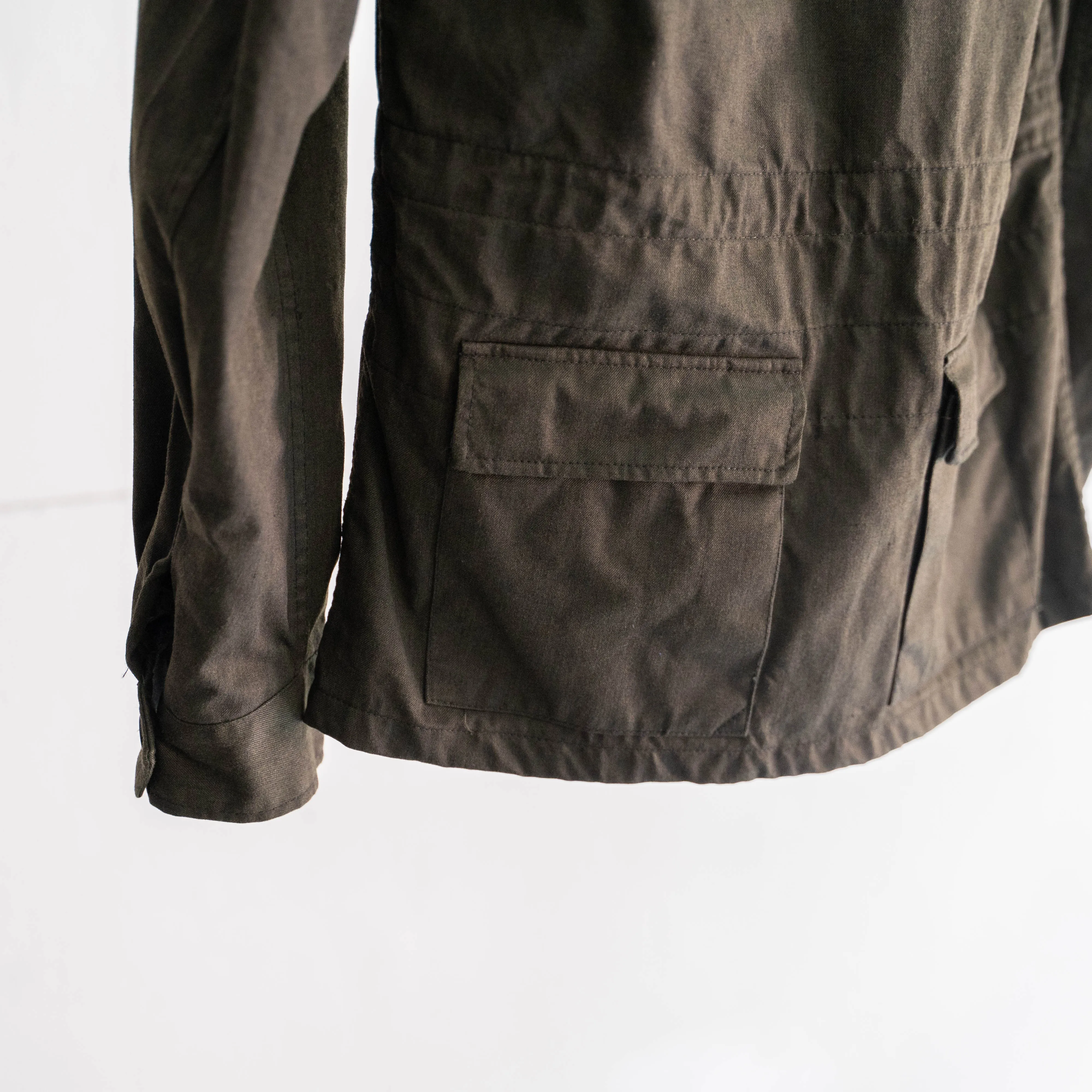 around 1970s Czech military field jacket 'dead stock' -black dyed & without epaulette-