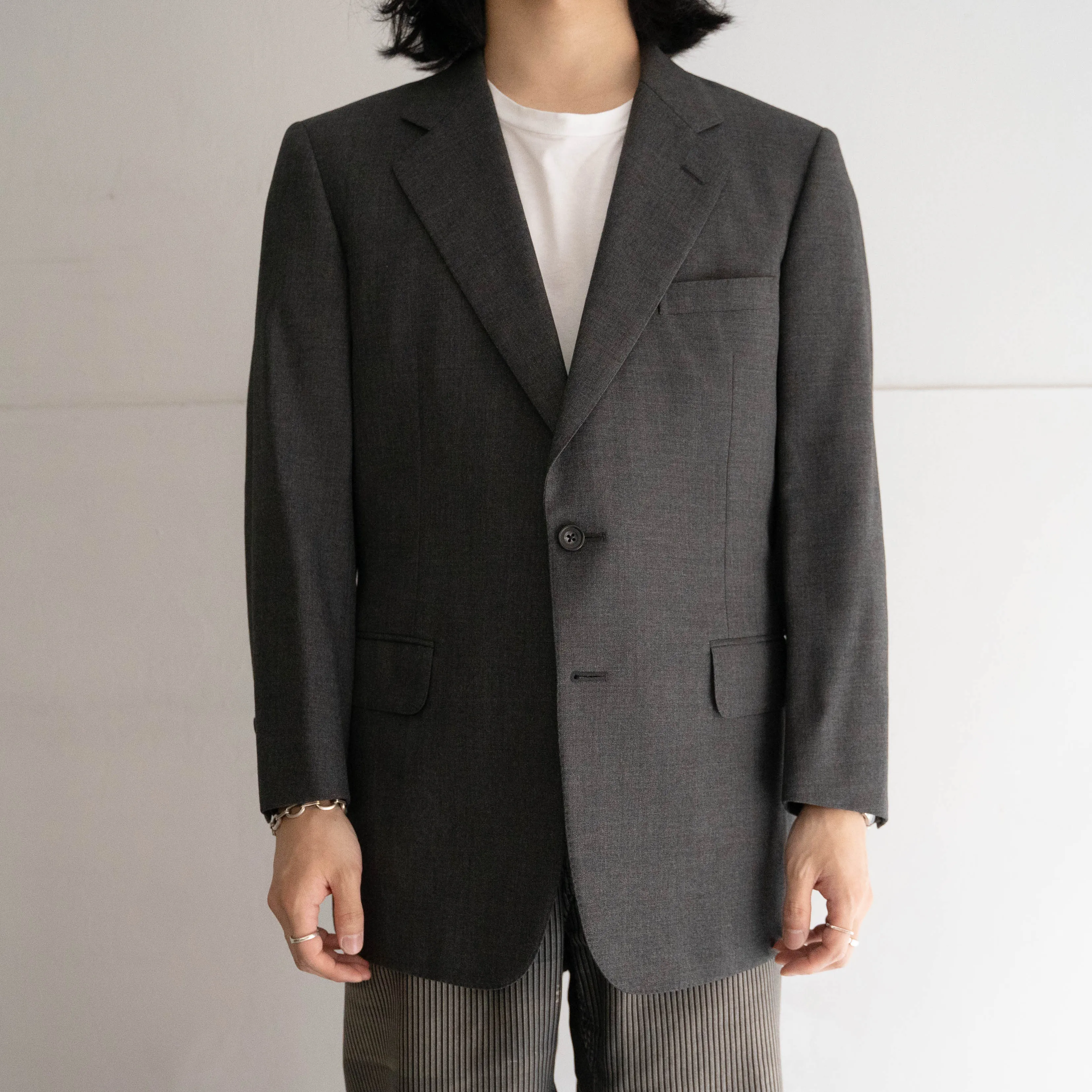 around 1980s Burberry's dark gray color tailored jacket