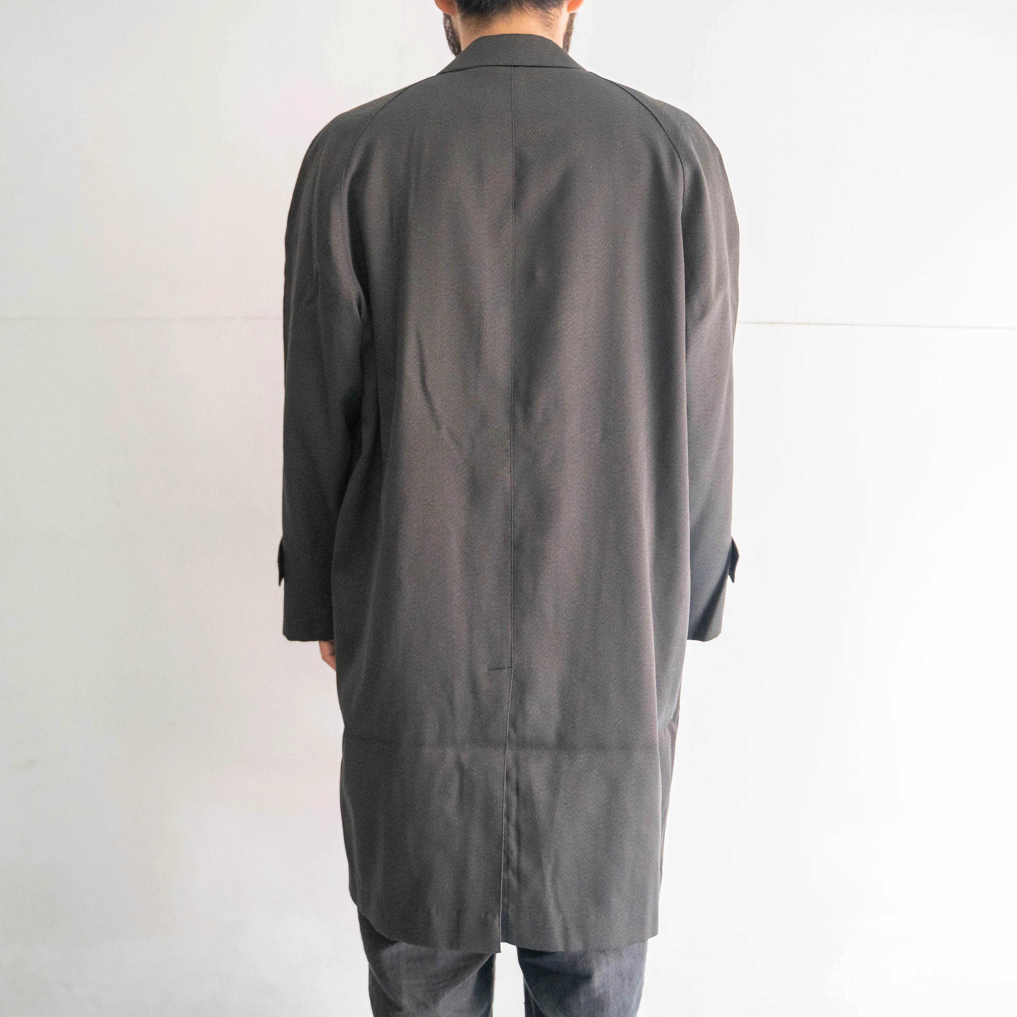 around 1980s Japan vintage charcoal base balmachan coat