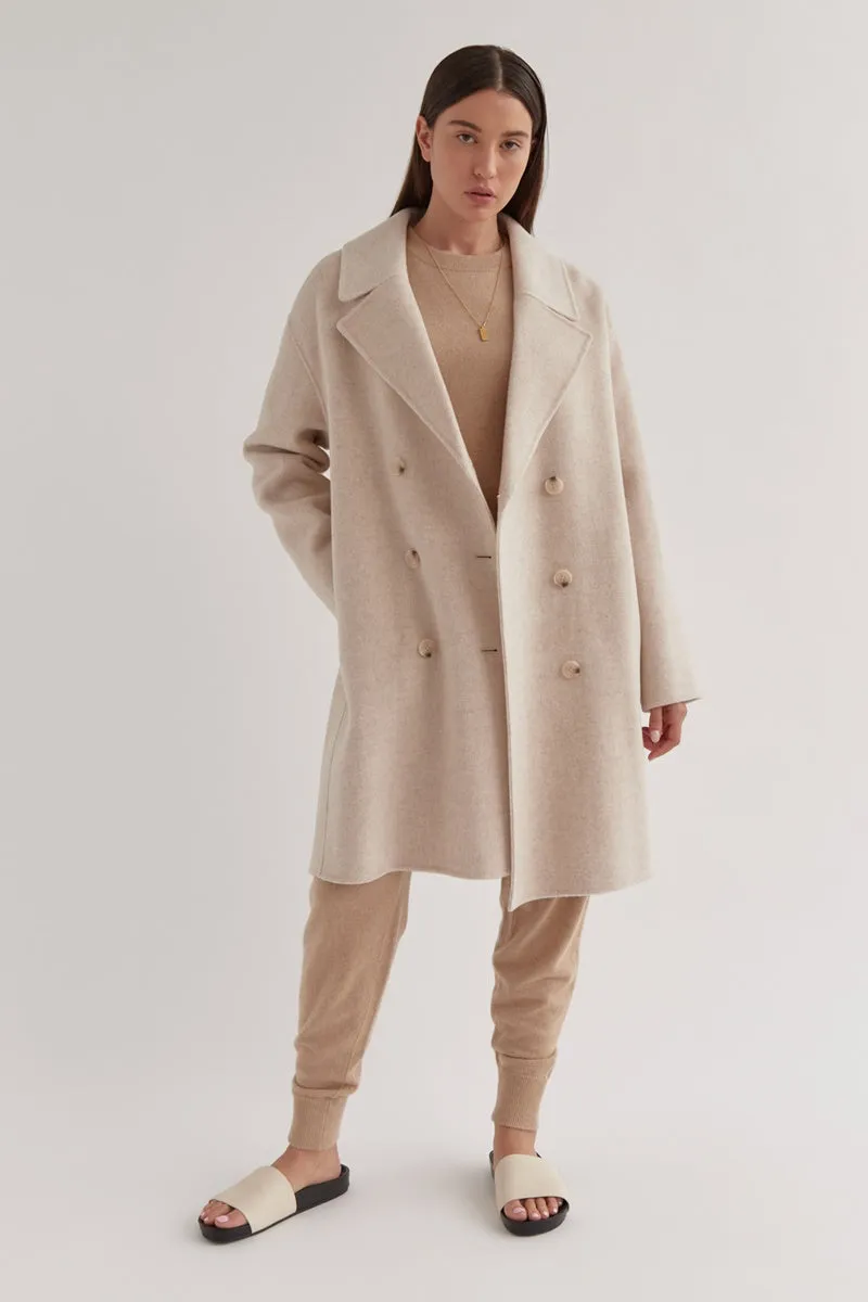 Assembly Label - Double Breasted Wool Coat - Oat