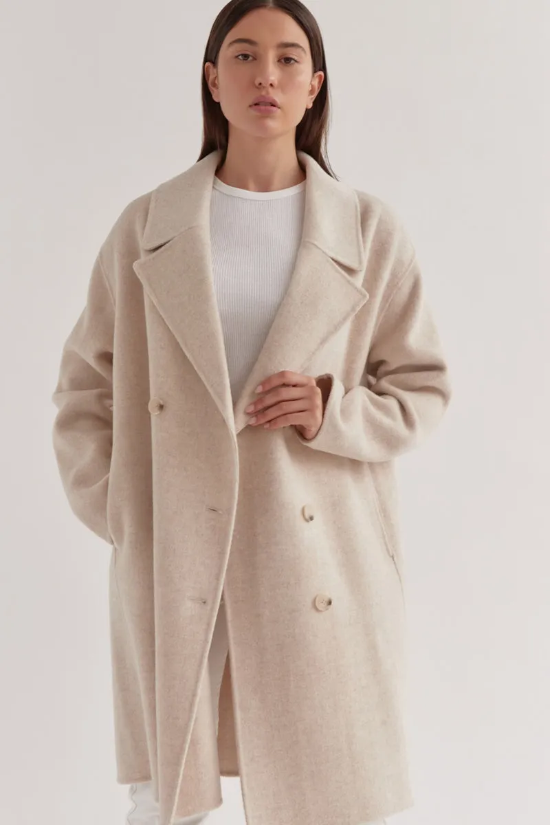 Assembly Label - Double Breasted Wool Coat - Oat