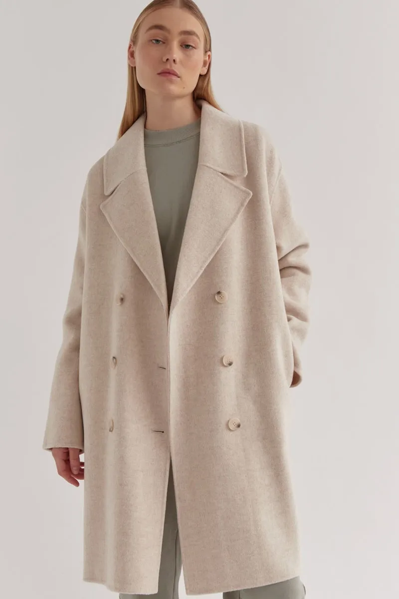 Assembly Label - Double Breasted Wool Coat - Oat