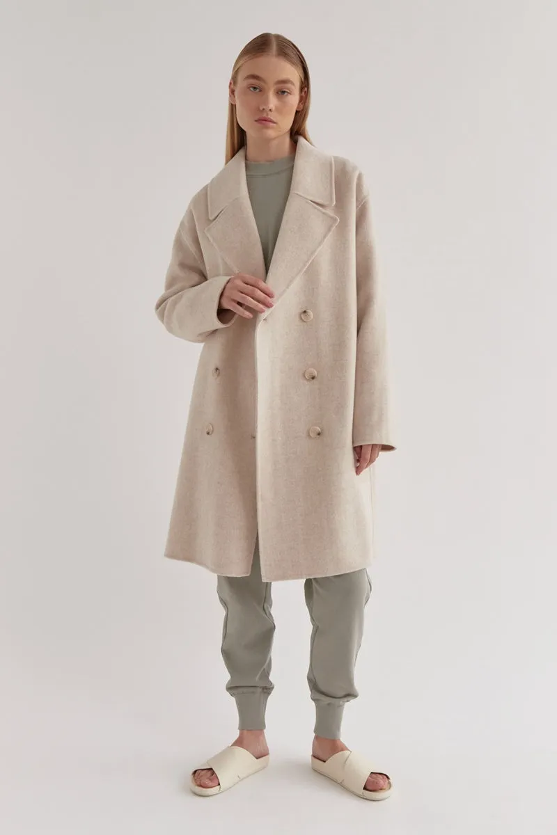 Assembly Label - Double Breasted Wool Coat - Oat