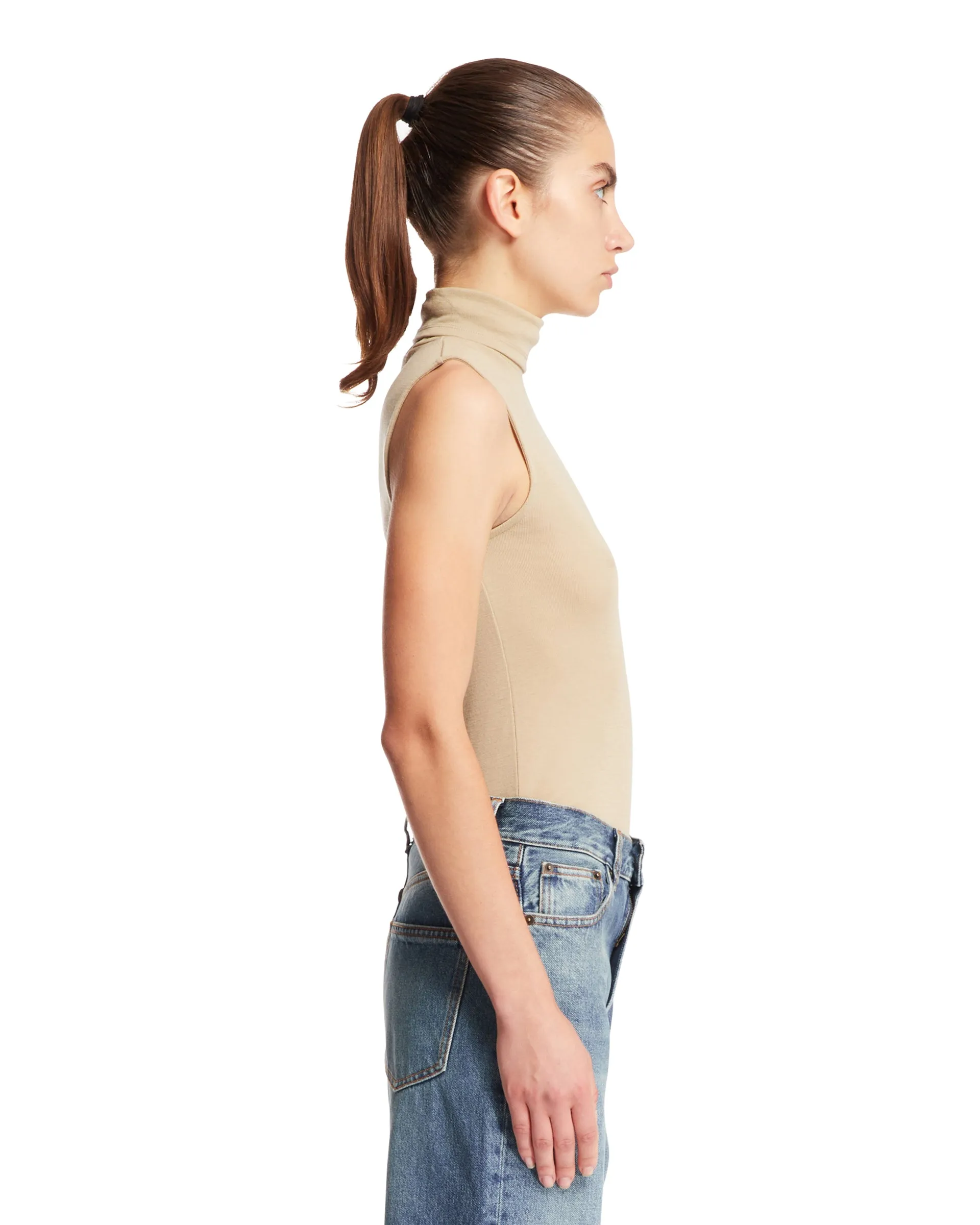 Beige Wool Top