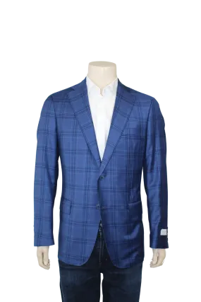 Blue & Teal Plaid Sport Coat