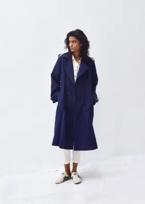 Blue Sage Trench Coat