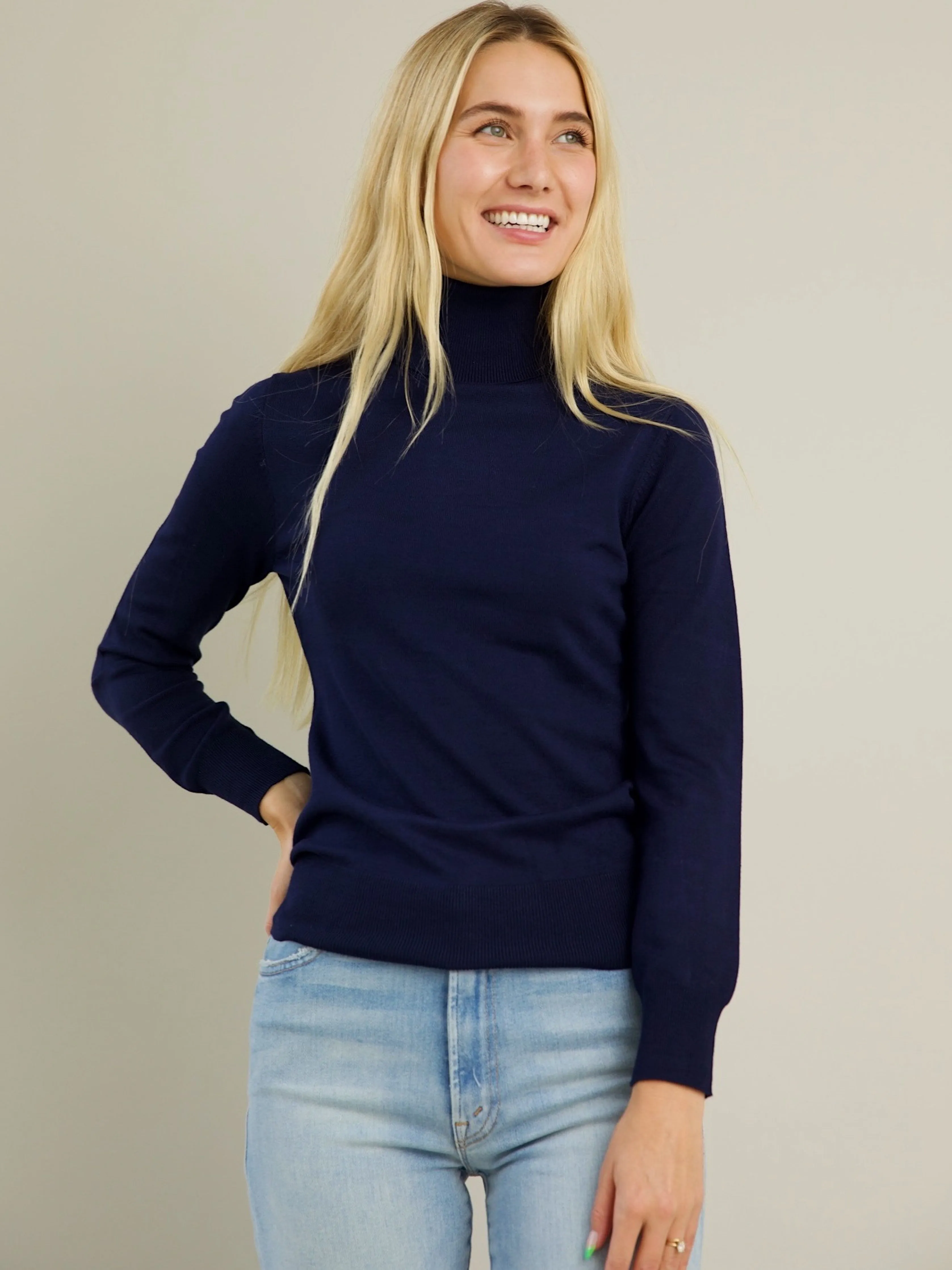 Blythe Turtleneck - Navy