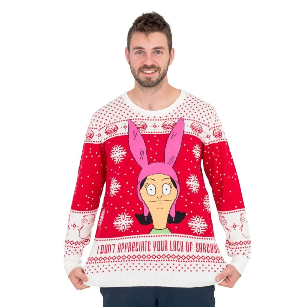 Bobs Burgers Louise Appreciate your Lack of Sarcasm Ugly Christmas Sweater