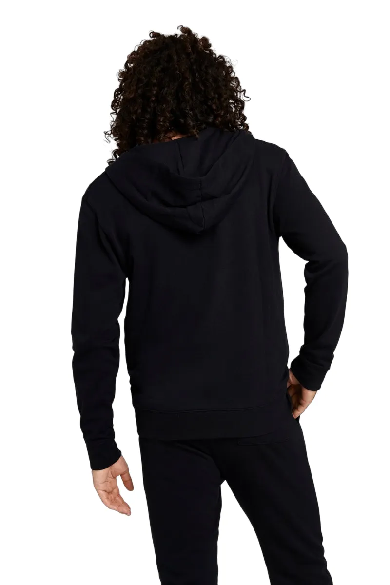 Bonds Mens Essential Hoodie Pullover Zip Up Jumper Black