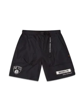 BROOKLYN NETS X ALPHA X NEW ERA NYLON SHORTS