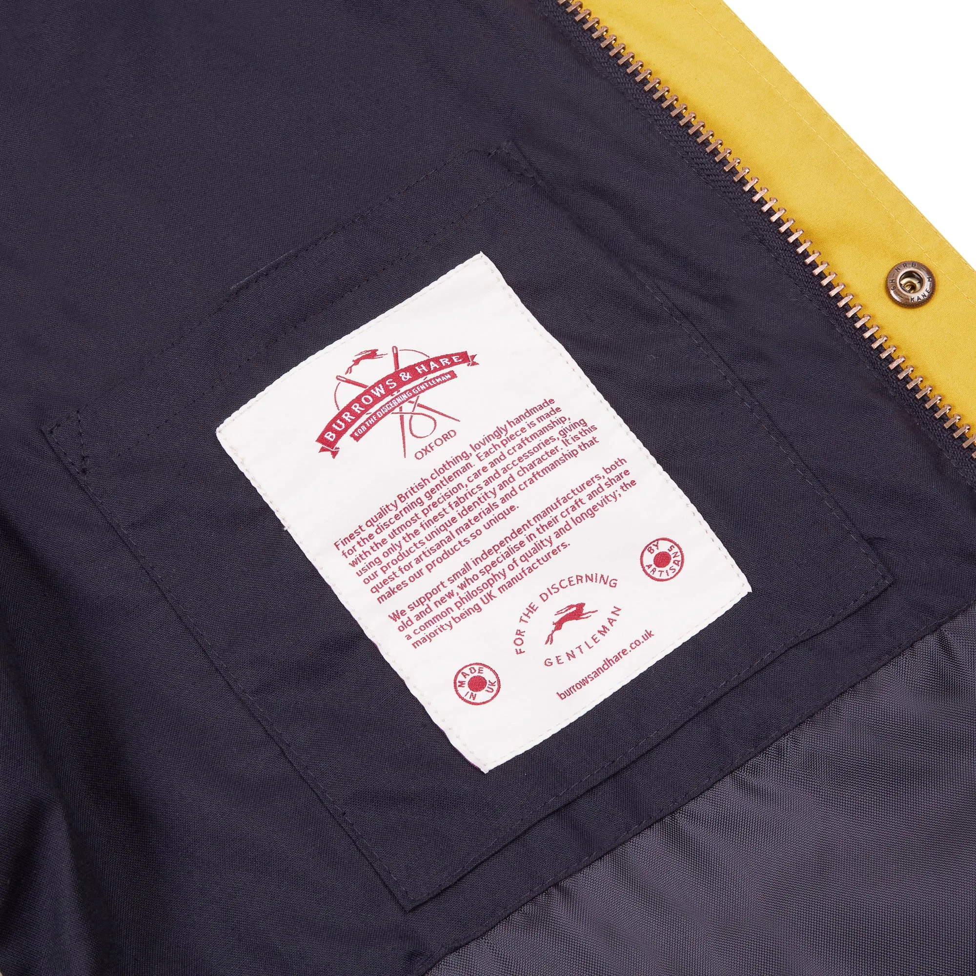 Burrows & Hare Trinity Wax Jacket - Yellow