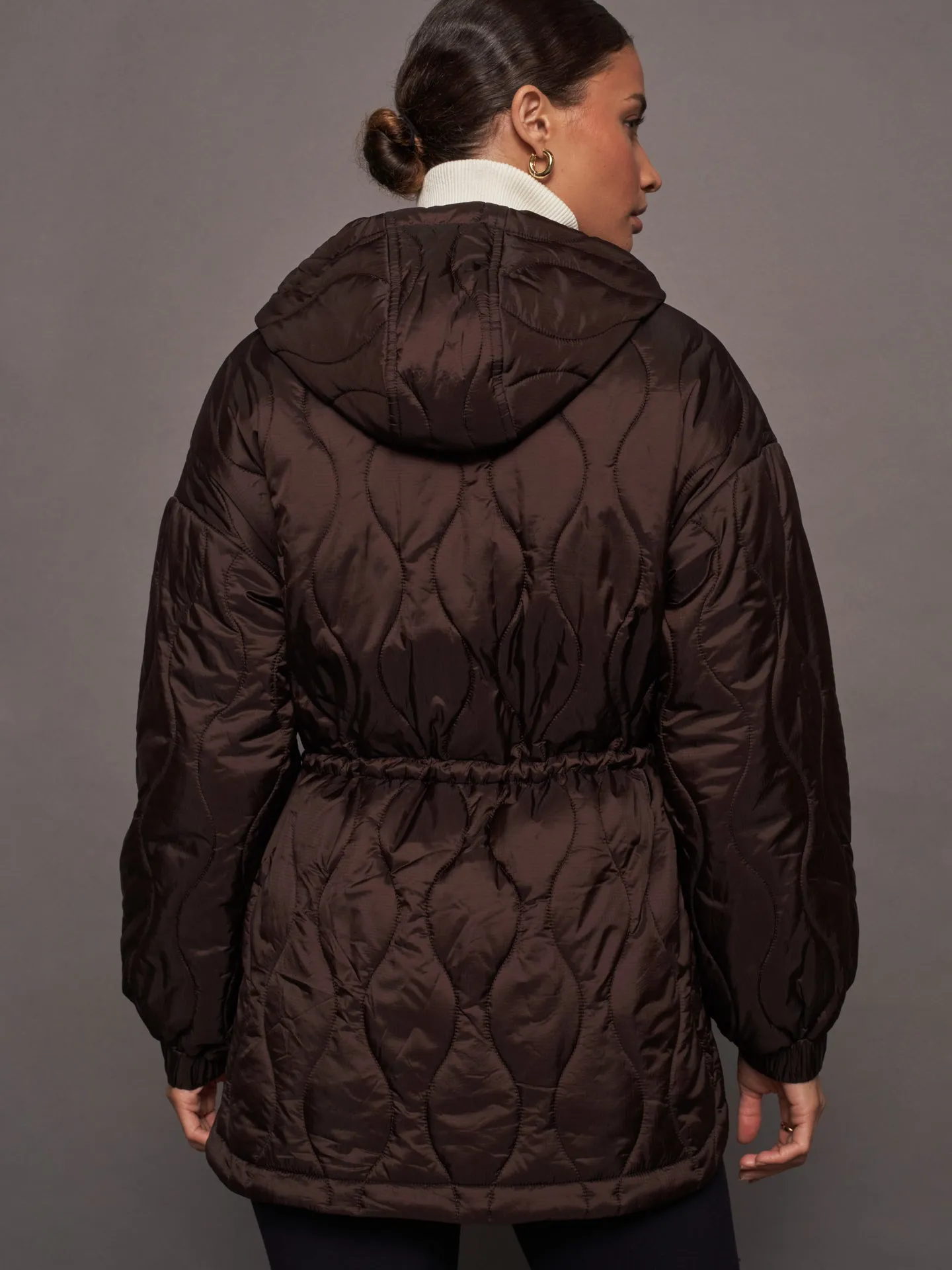 Caitlin Quilt Jacket - Coffee Bean