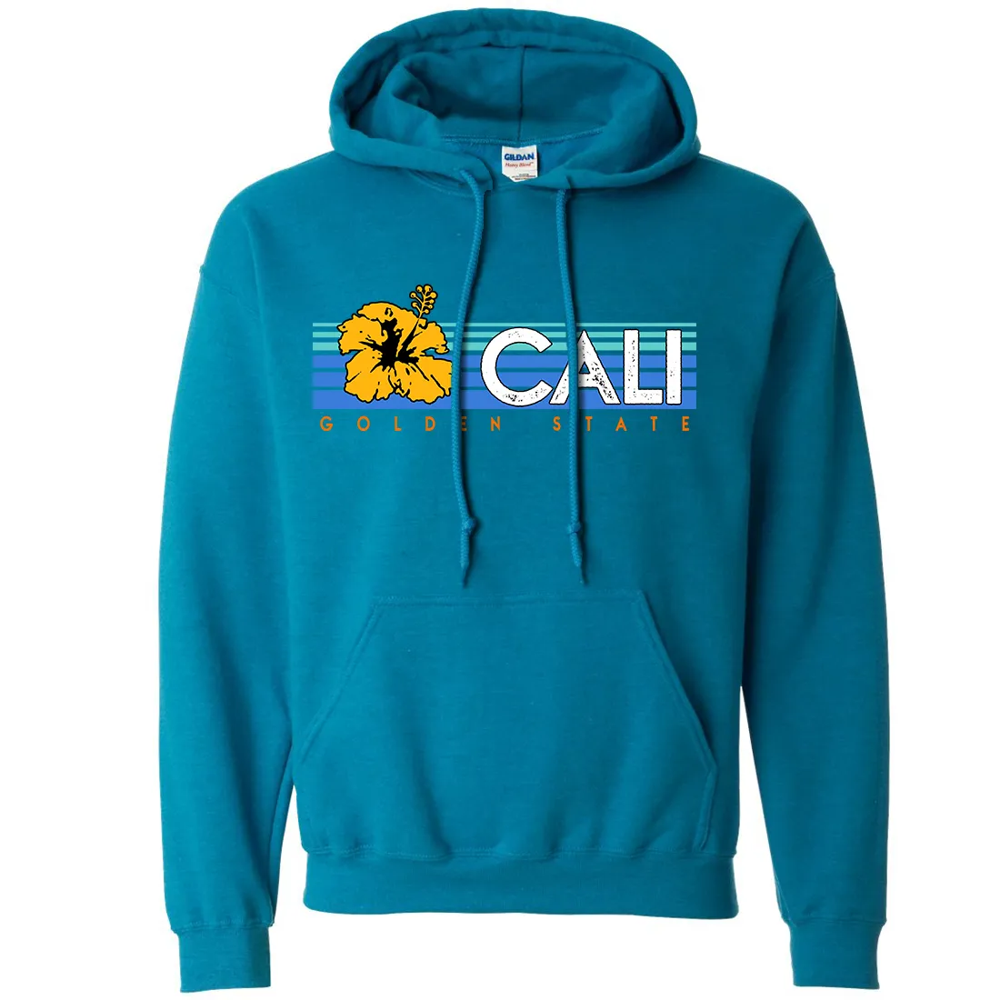 Cali Golden State Hibiscus Sweatshirt Hoodie