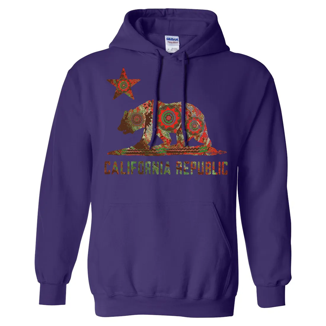 California Chumash Mandala Bear Sweatshirt Hoodie