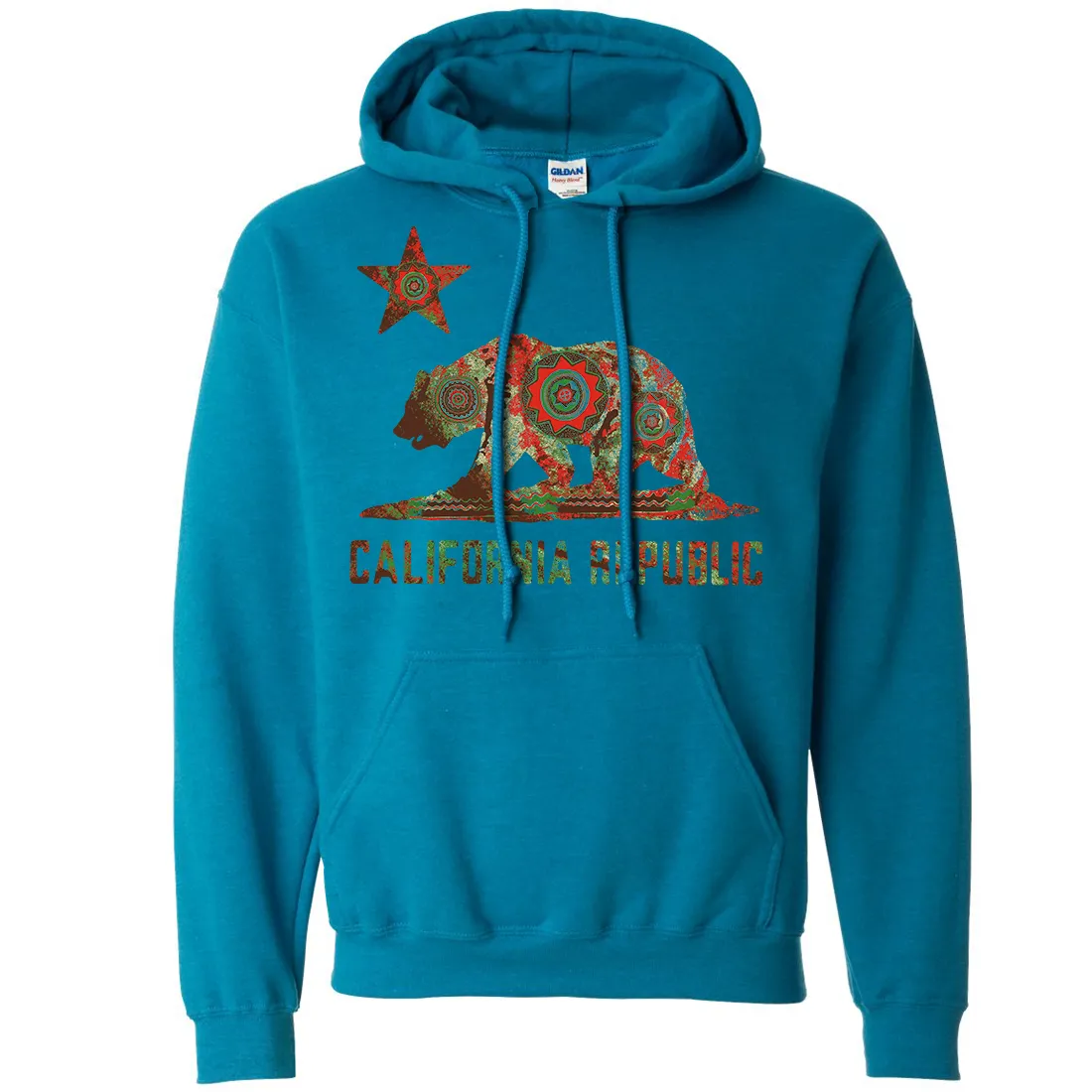 California Chumash Mandala Bear Sweatshirt Hoodie