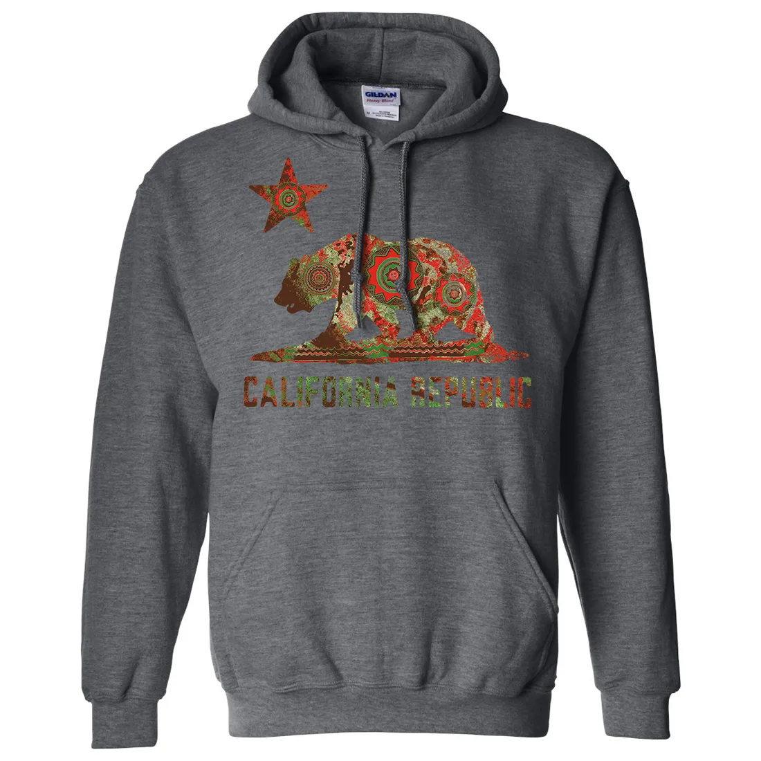 California Chumash Mandala Bear Sweatshirt Hoodie