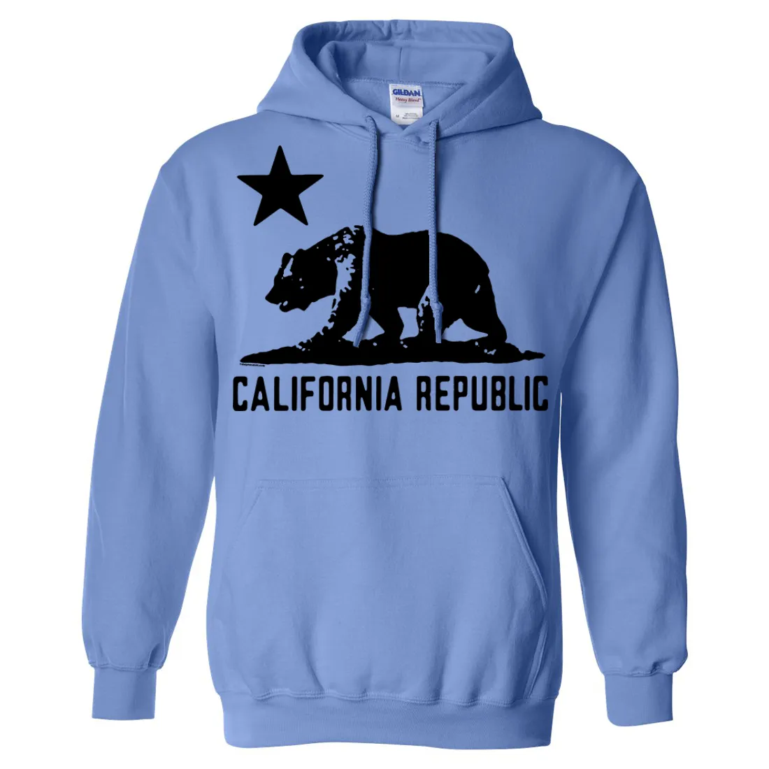 California Flag Black Oversized Silhouette Asst Colors Hoodie