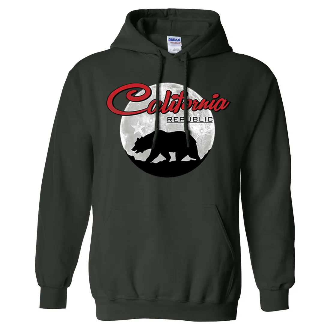 California Republic Full Moon Bear Sweatshirt Hoodie