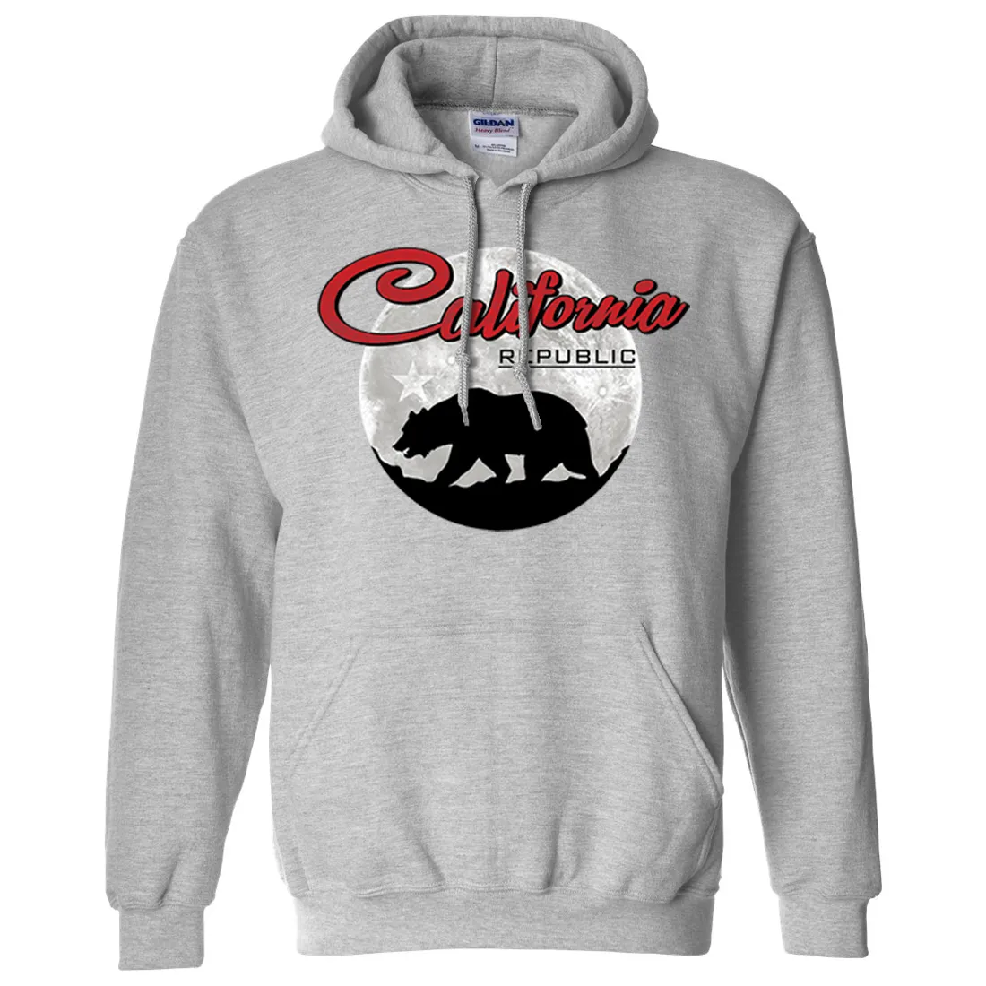 California Republic Full Moon Bear Sweatshirt Hoodie