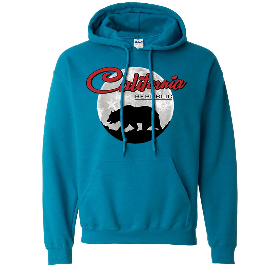 California Republic Full Moon Bear Sweatshirt Hoodie