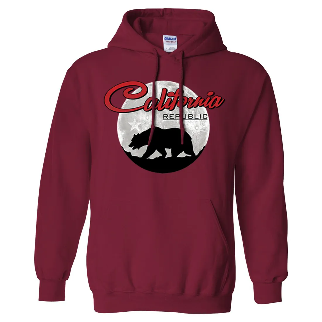 California Republic Full Moon Bear Sweatshirt Hoodie