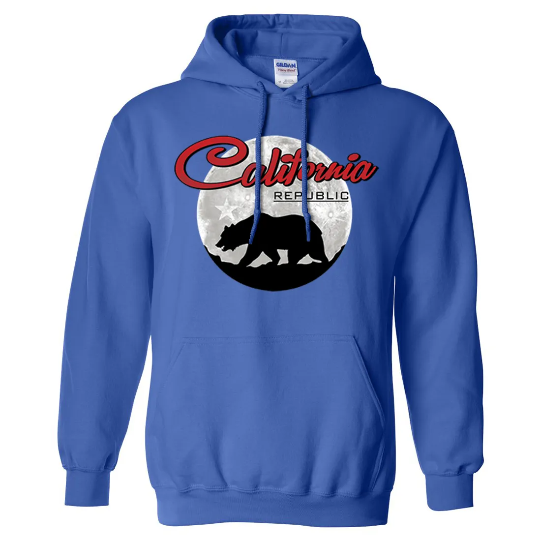 California Republic Full Moon Bear Sweatshirt Hoodie