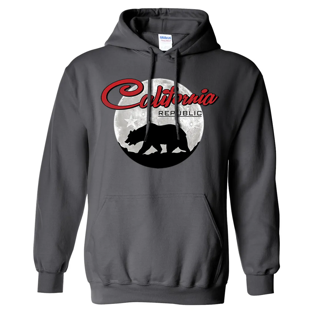 California Republic Full Moon Bear Sweatshirt Hoodie