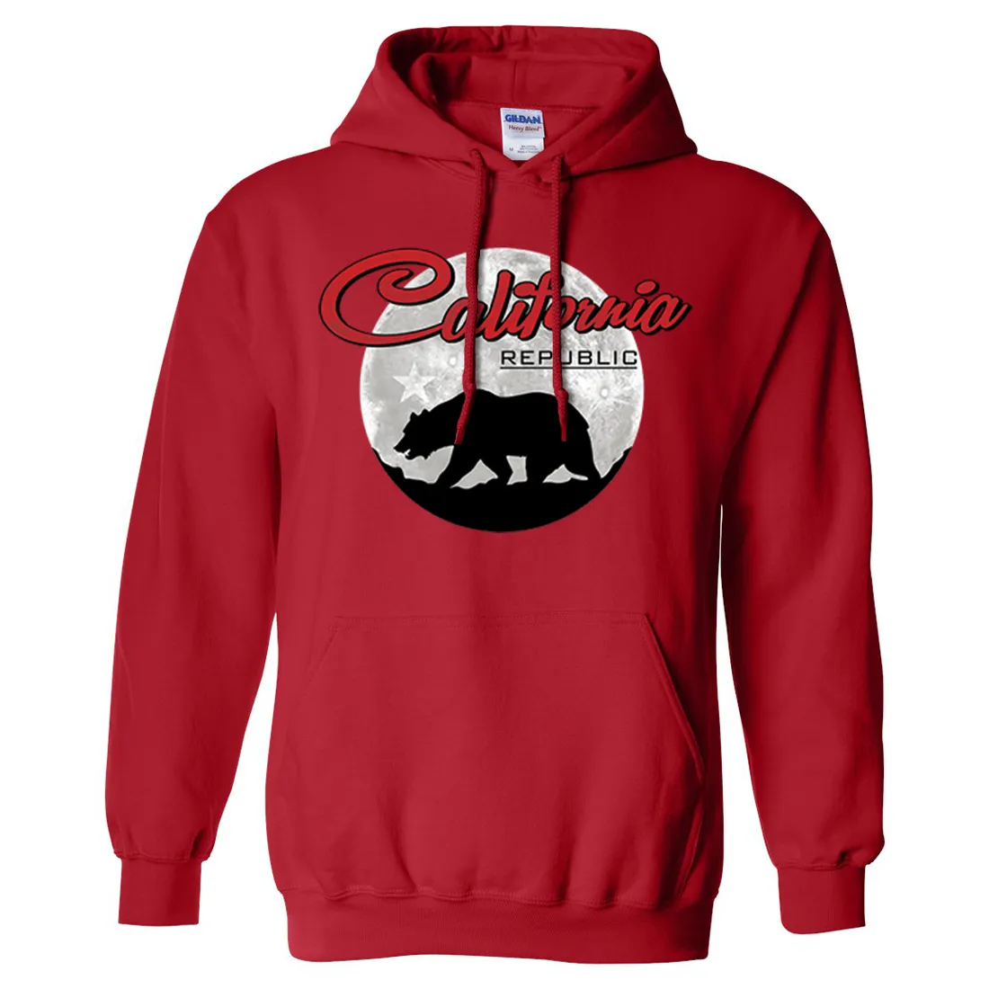 California Republic Full Moon Bear Sweatshirt Hoodie