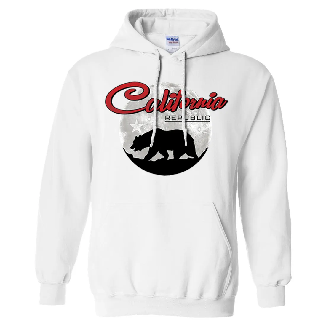 California Republic Full Moon Bear Sweatshirt Hoodie