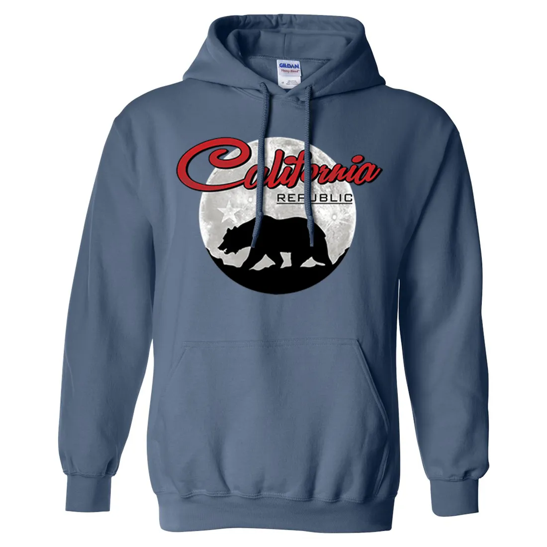 California Republic Full Moon Bear Sweatshirt Hoodie