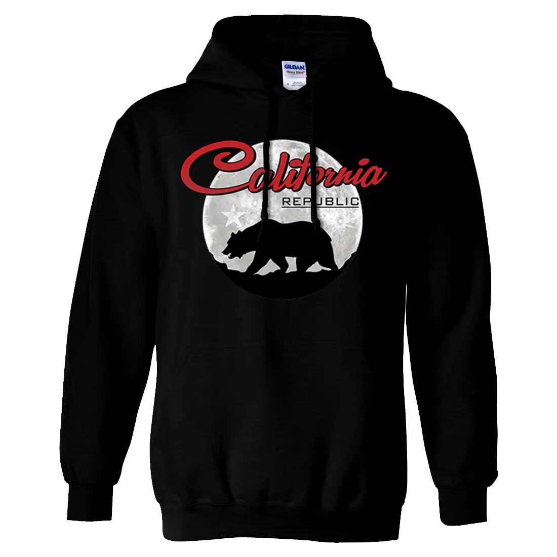 California Republic Full Moon Bear Sweatshirt Hoodie