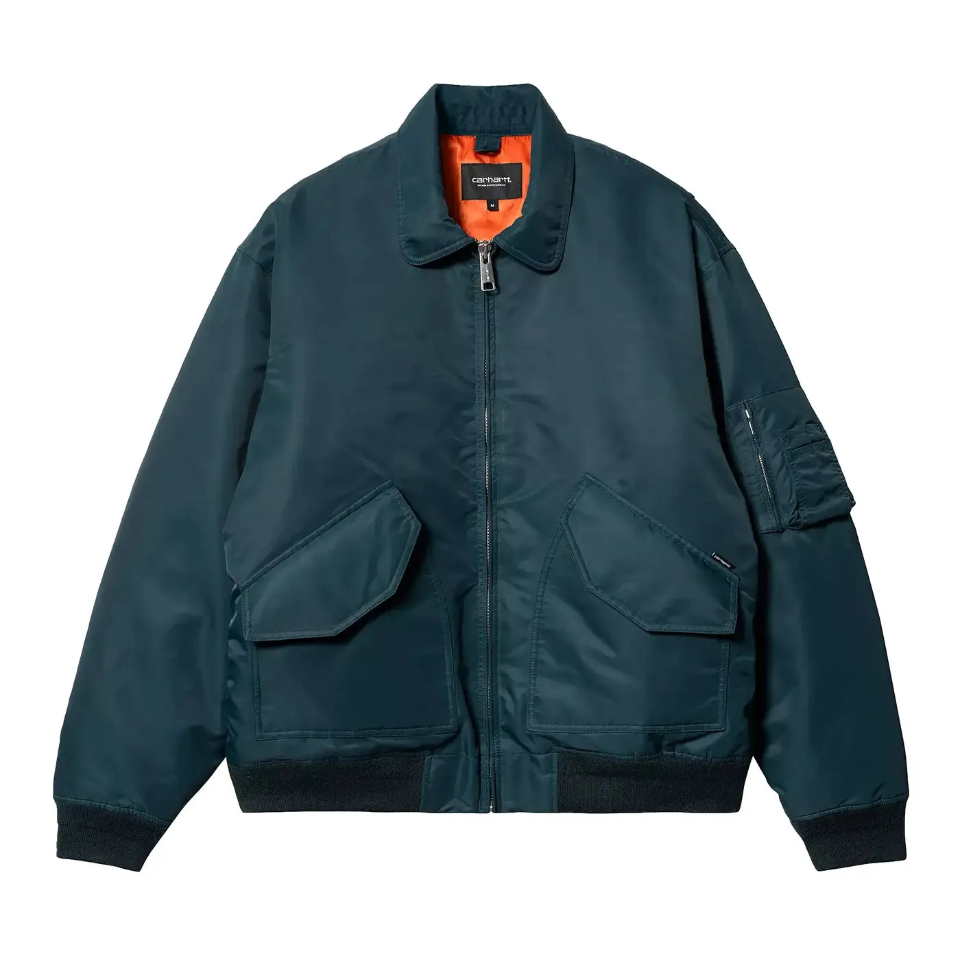 Carhartt WIP Olten Bomber Jacket - Duck Blue / Turmeric