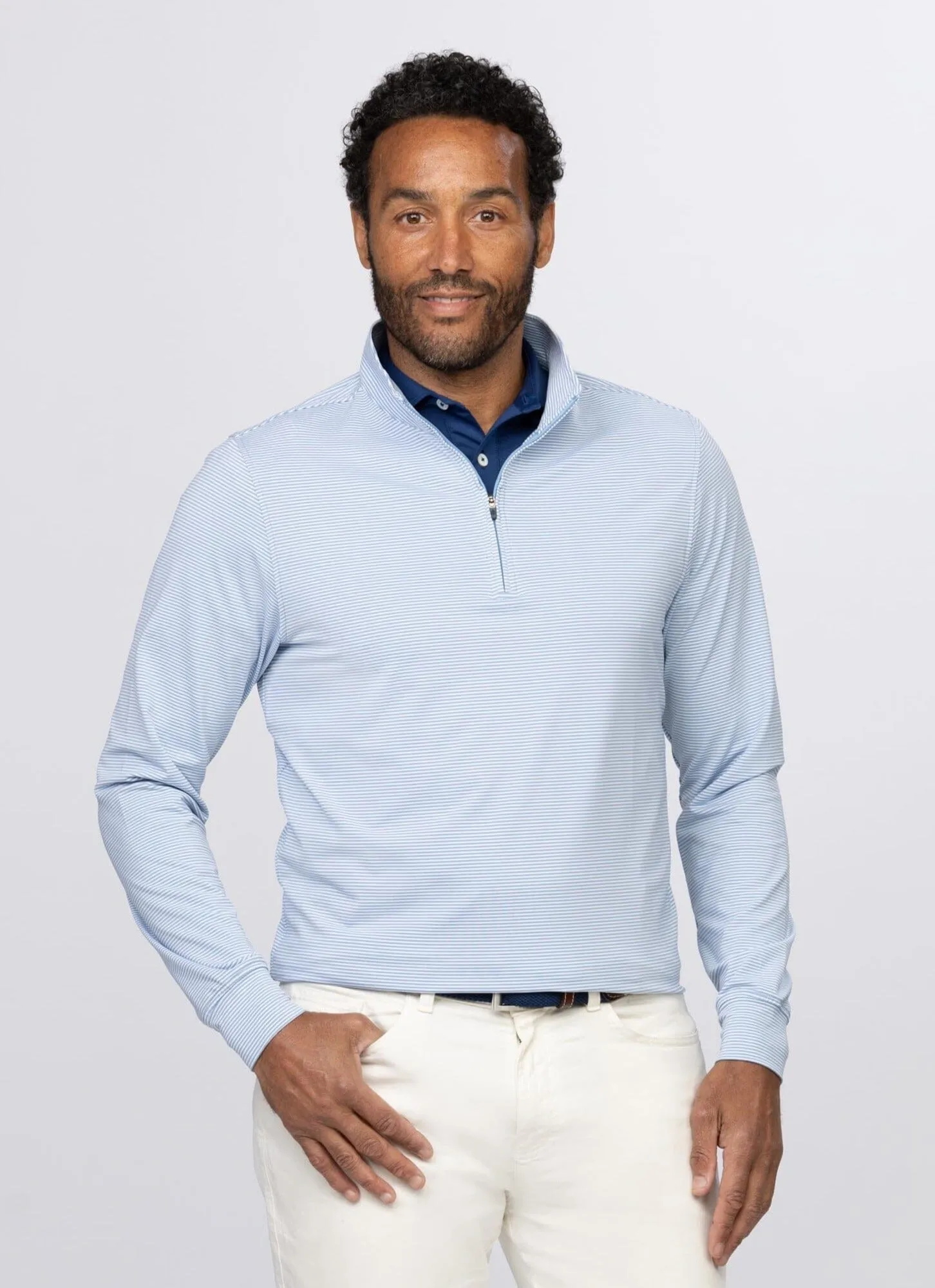 Carter Stripe Quarter-Zip Pullover