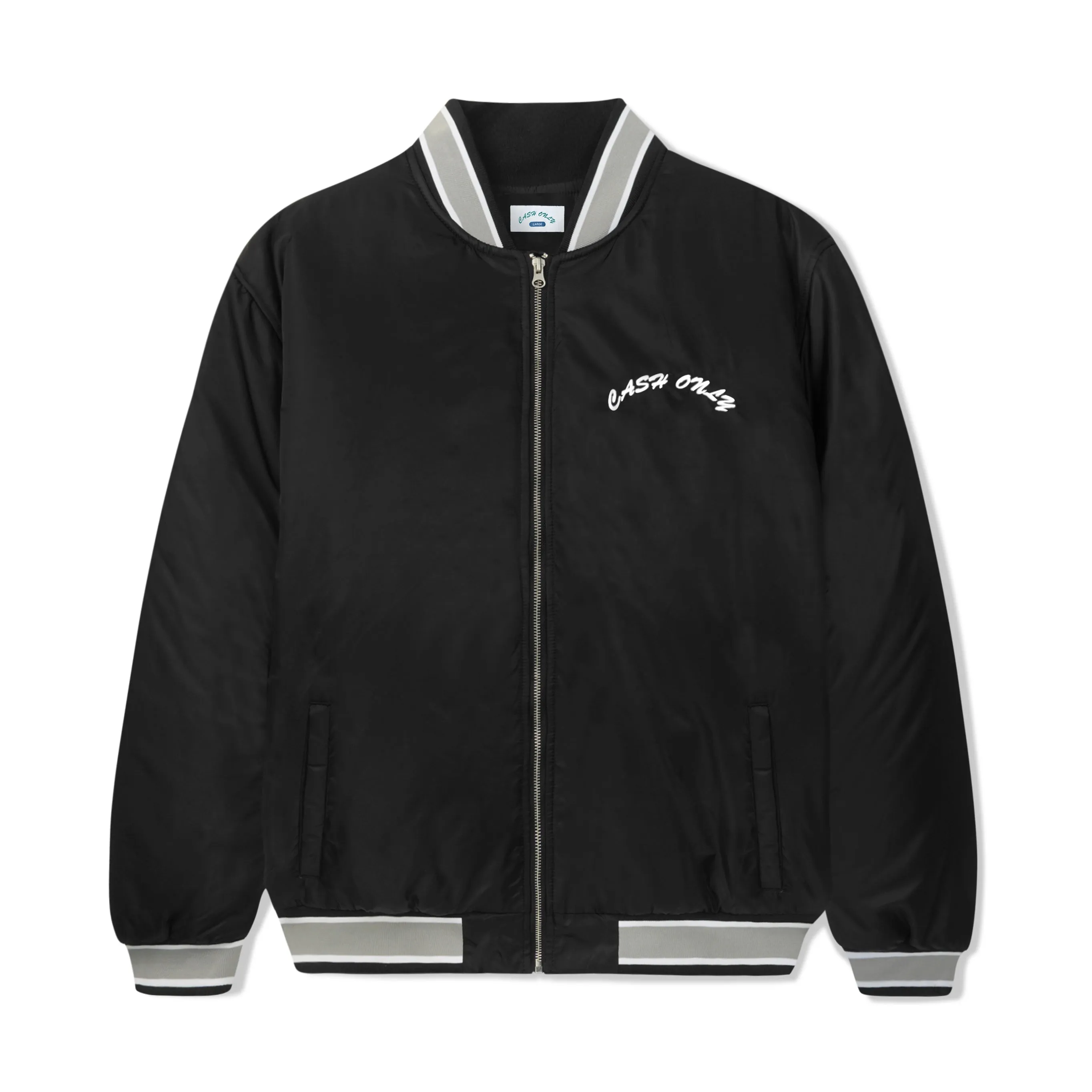 Cash Only Spell Out Bomber Jacket