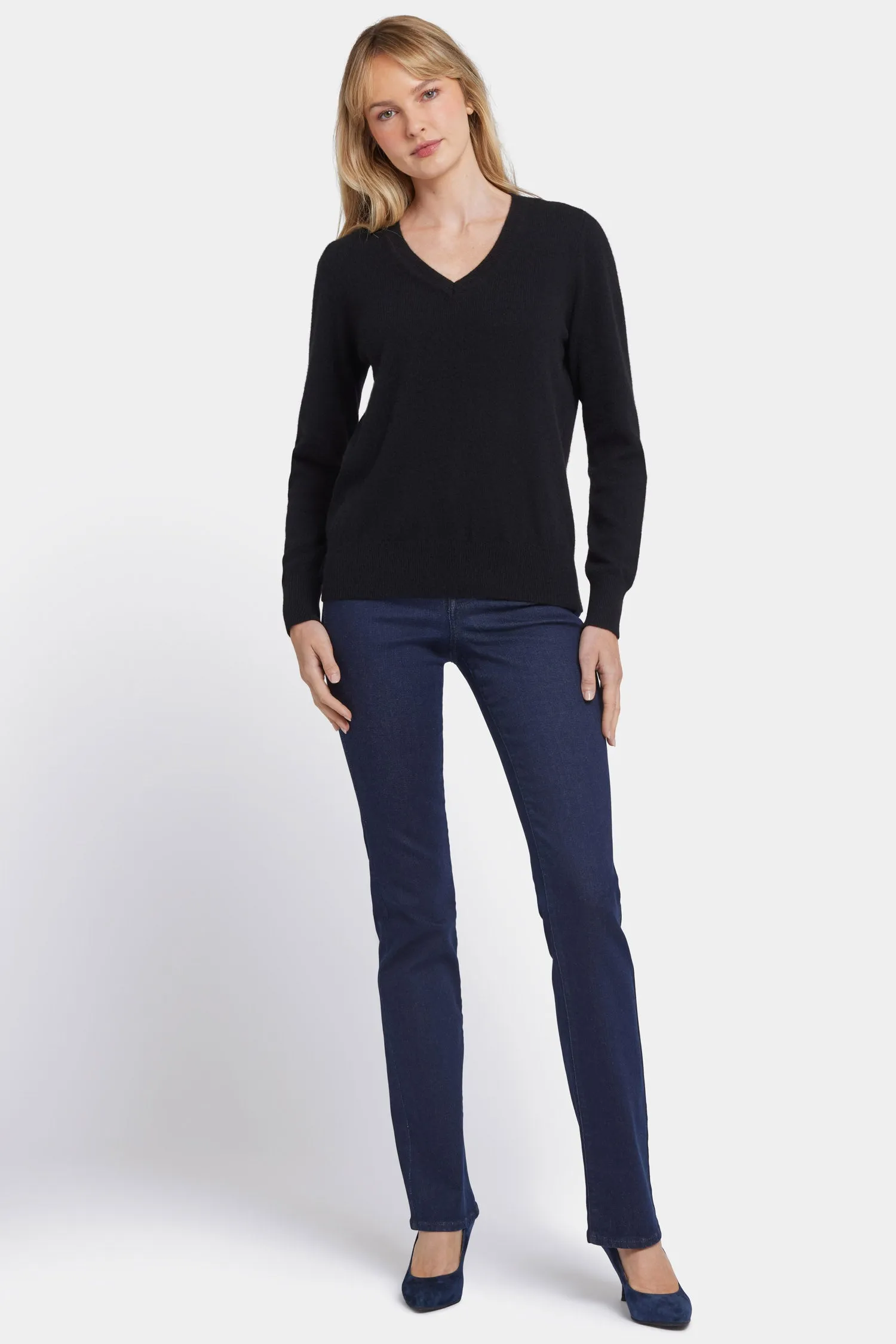 Cashmere Classic V-Neck Sweater - Black