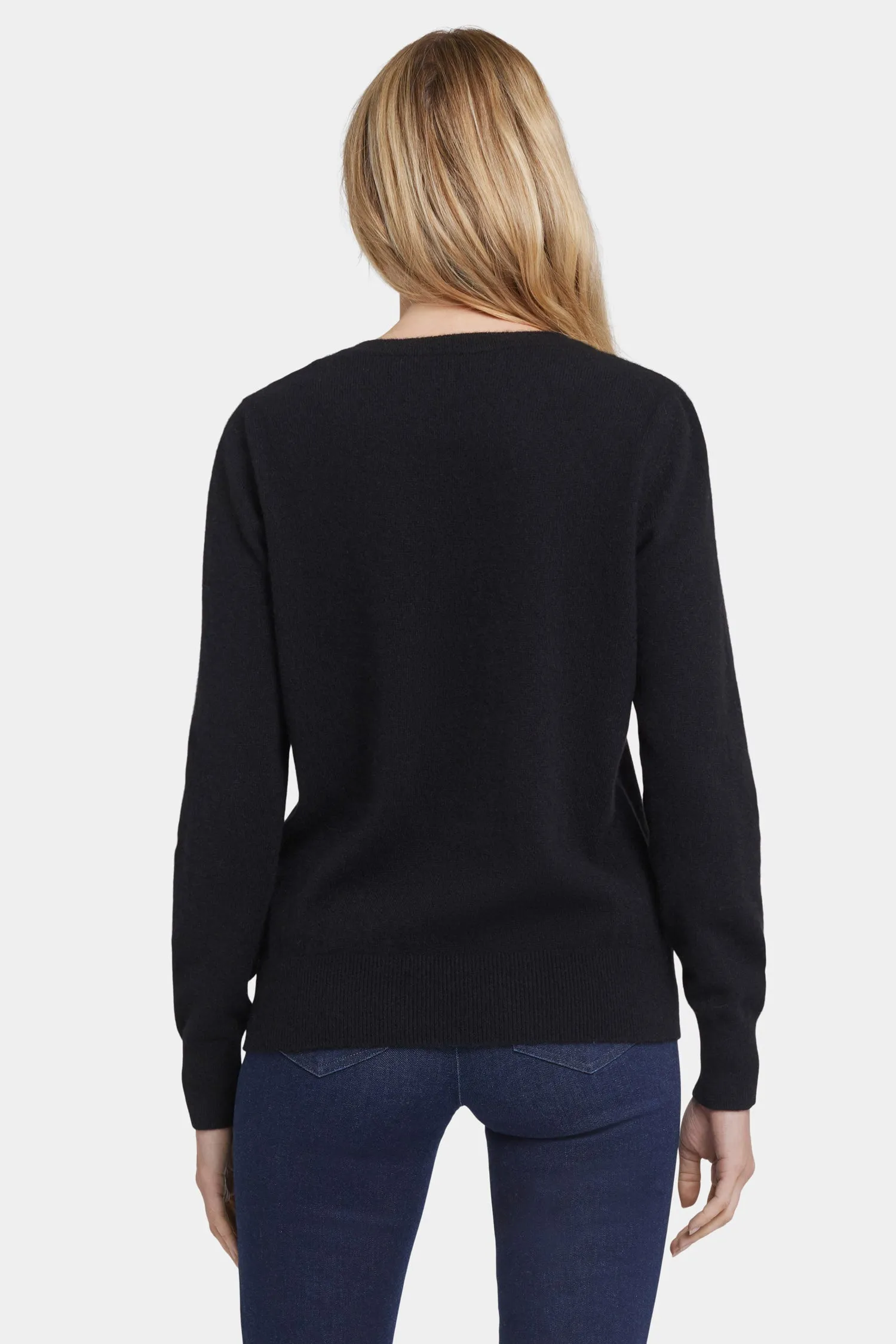 Cashmere Classic V-Neck Sweater - Black