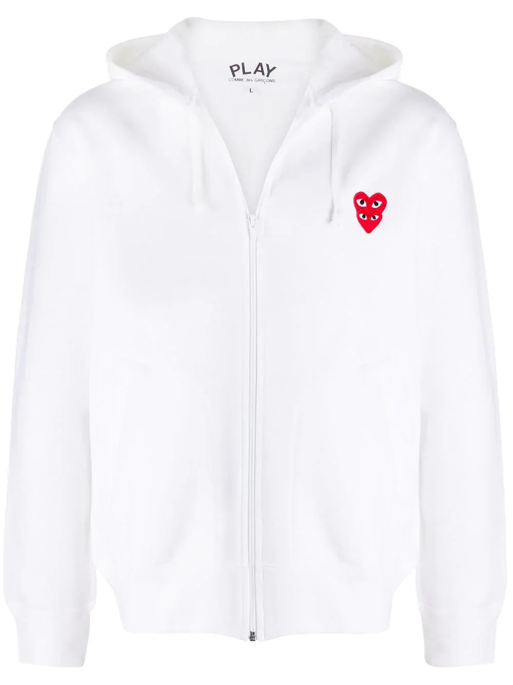 CDG PLAY Double Heart Full Zip Hoodie