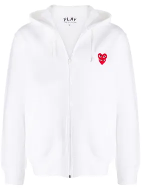 CDG PLAY Double Heart Full Zip Hoodie