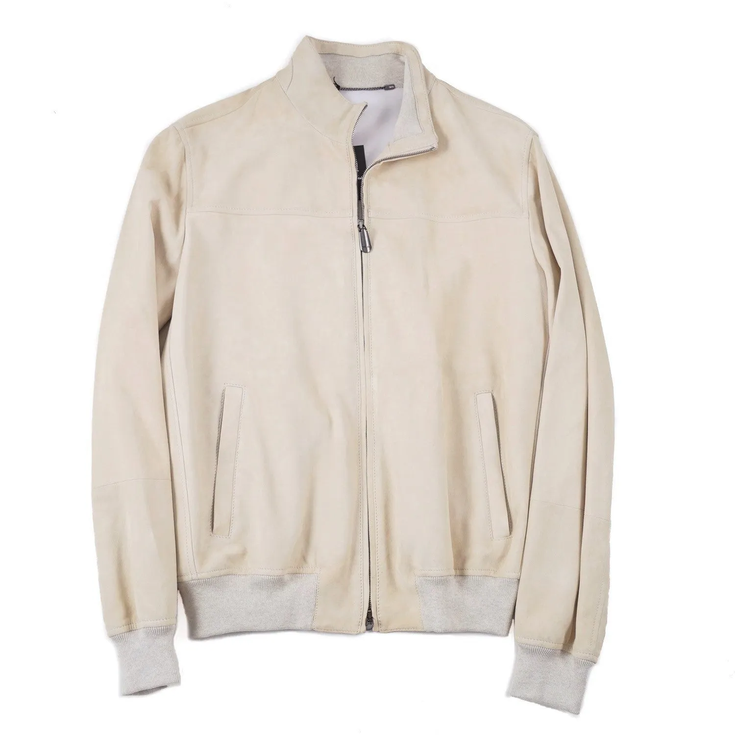 Cesare Attolini Nappa Suede Bomber Jacket