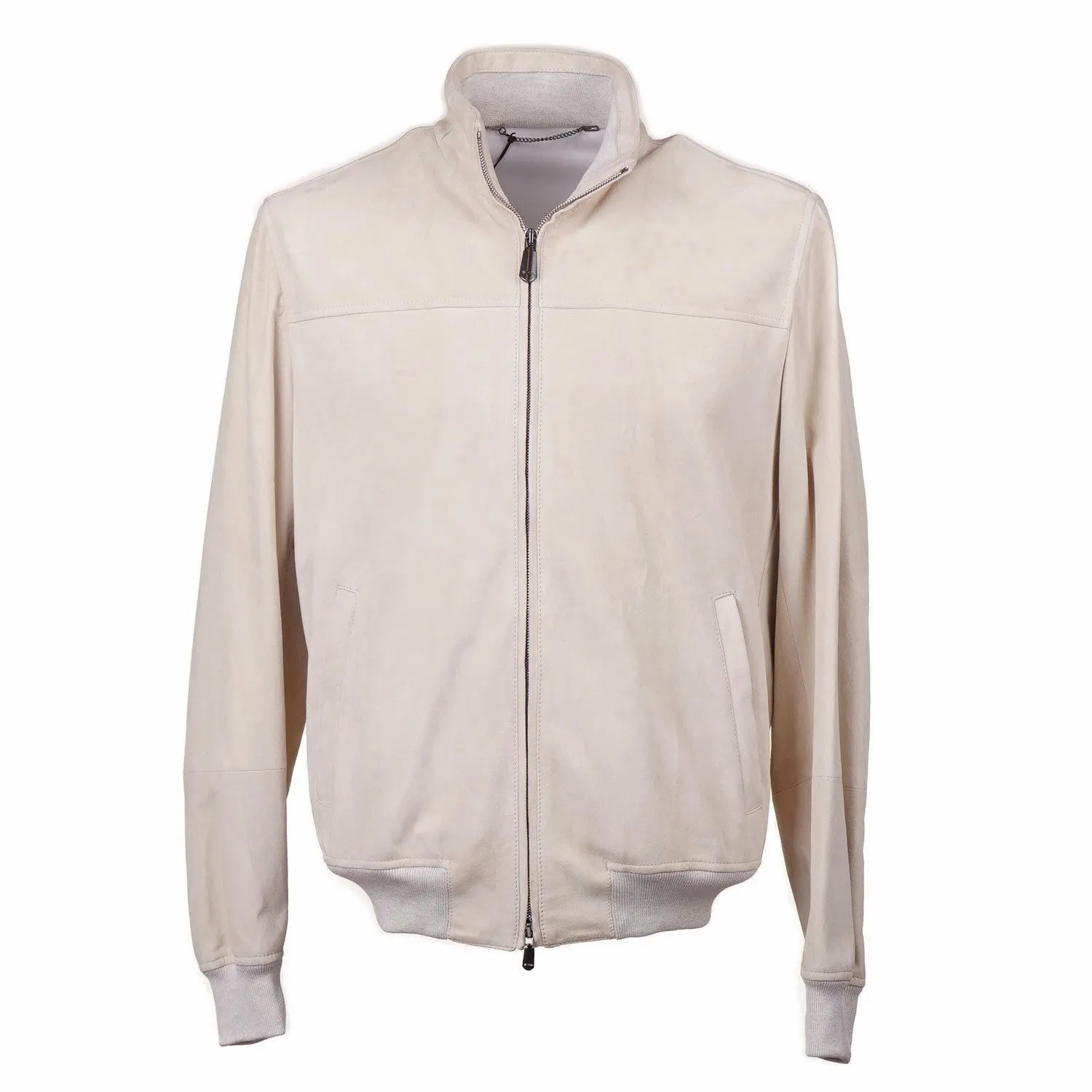 Cesare Attolini Nappa Suede Bomber Jacket