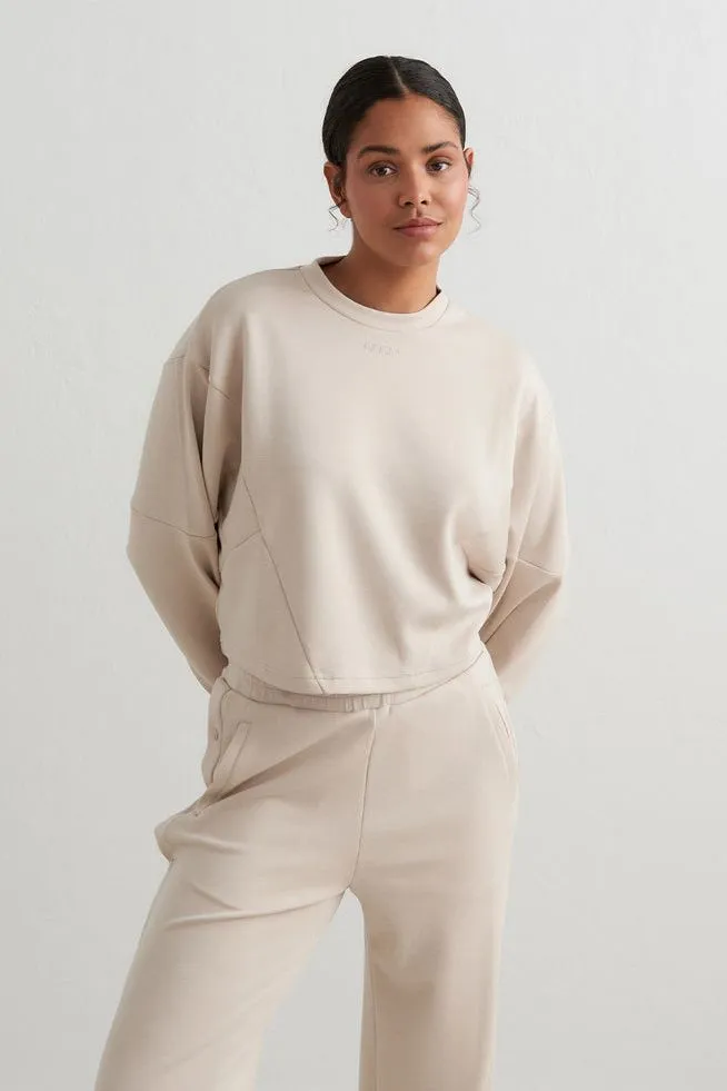 Comfy Block Sweatshirt | Cafe Au Lait